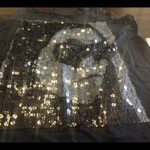 Twentyone sequin tee shirt size small/petite